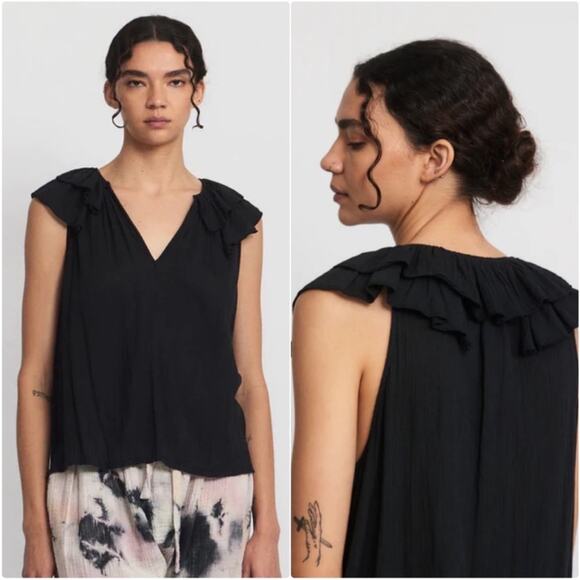 Raquel Allegra Magnolia Ruffle Top - Picture 1 of 6